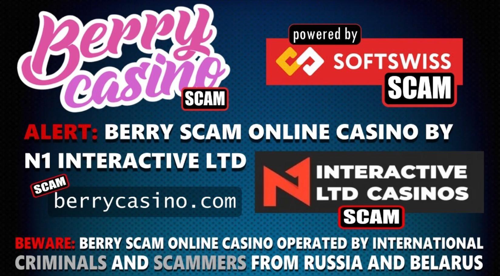 Berry casino Scam-Softswiss-N1 Interactive-Roland Yakovlevich Isaev-Paata Gamgoneishvili-Ivan Montik-Pavel Kashuba-Dmitry Yaikov